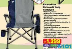 ESCAMP LÜKS KATLANABİLİR KAMP SANDALYESİ